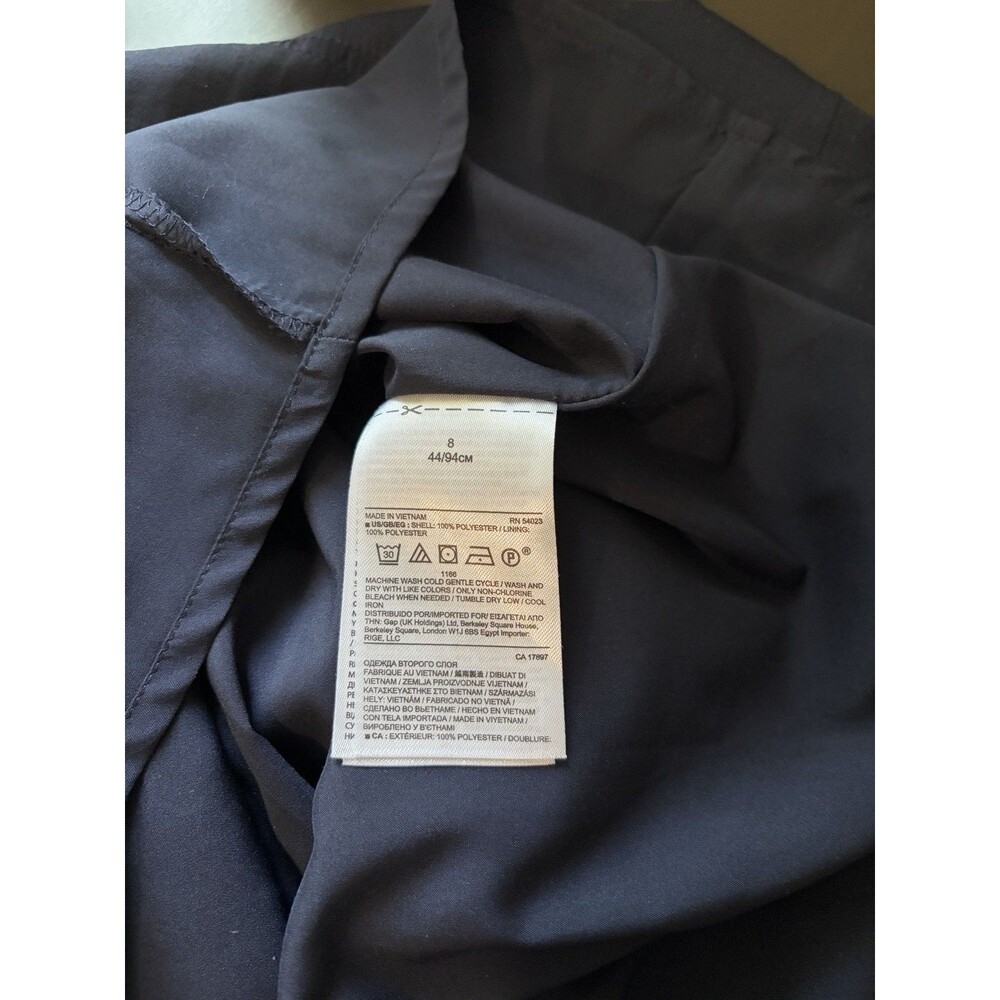 Banana Republic Goddess Dress Size 8 Navy Blue Fit & Flare Sleeveless V Neck - Picture 3 of 12